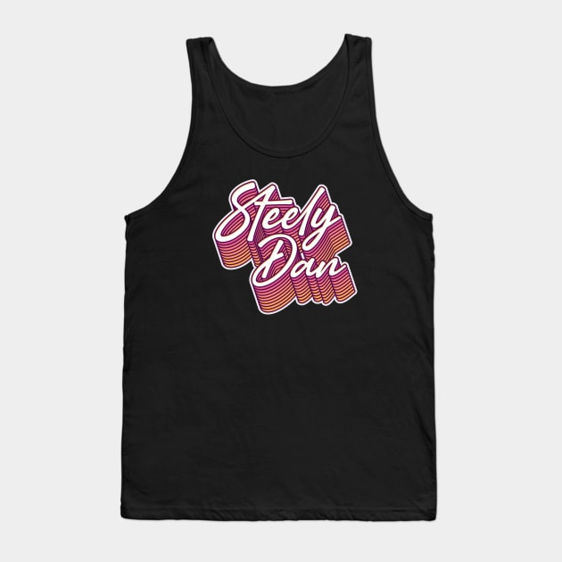 Steely Dan - Vintage Retro Faded Style typography Tank Top by ST4RGAZER
